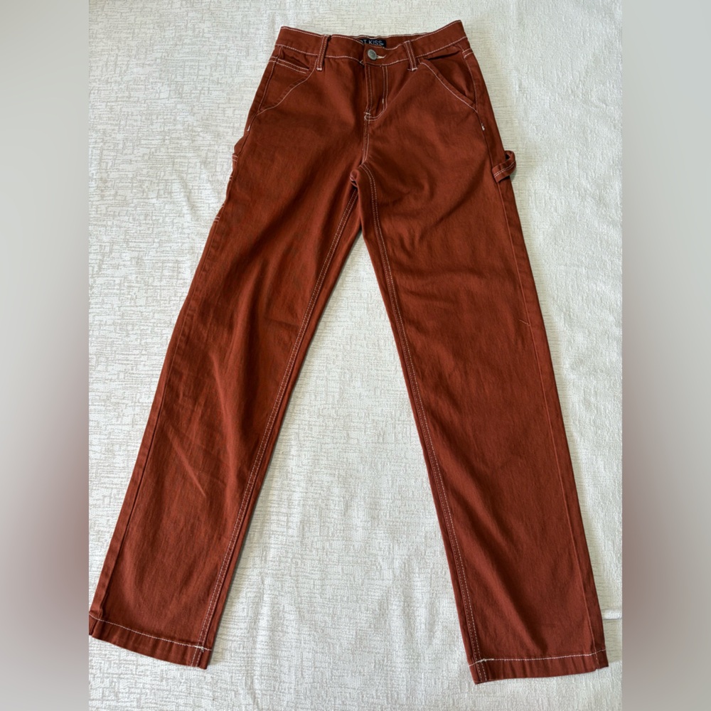Hot Kiss Rust Straight Leg Cargo Pants Juniors 3